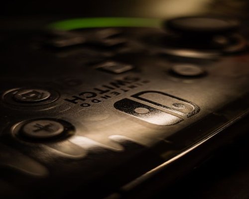 Console controller macro shot